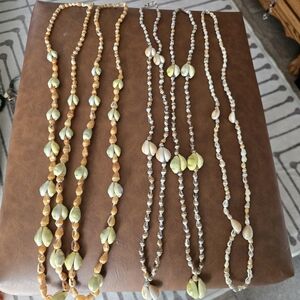 Elegant Shell Bead Necklace Set